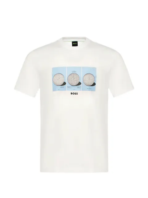 BOSS graphic-print short-sleeves T-shirt White 50559353