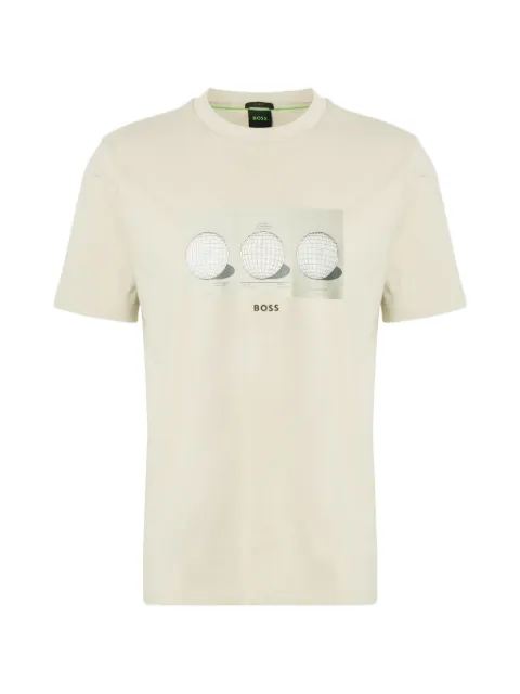 BOSS print short-sleeves T-shirt Neutrals 50559353
