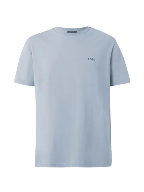 BOSS stretch-cotton T-shirt with logo detail Blue 50506373