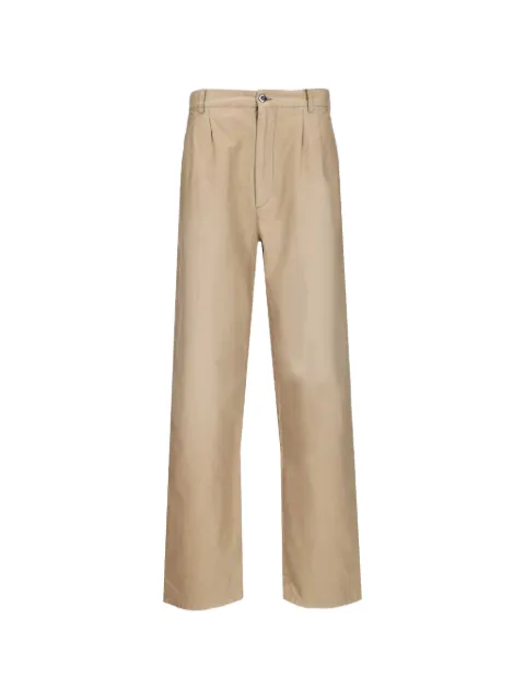 Maison Margiela pleated cotton trousers Neutrals S50KA0712