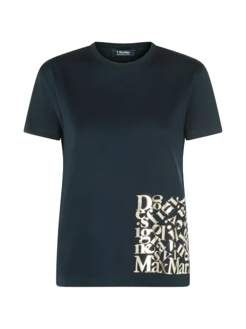 'S Max Mara graphic cotton T-shirt Blue 2619971033600