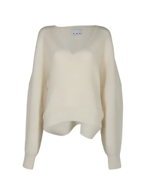 SA SU PHI English V-neck sweater Neutrals S25623BA