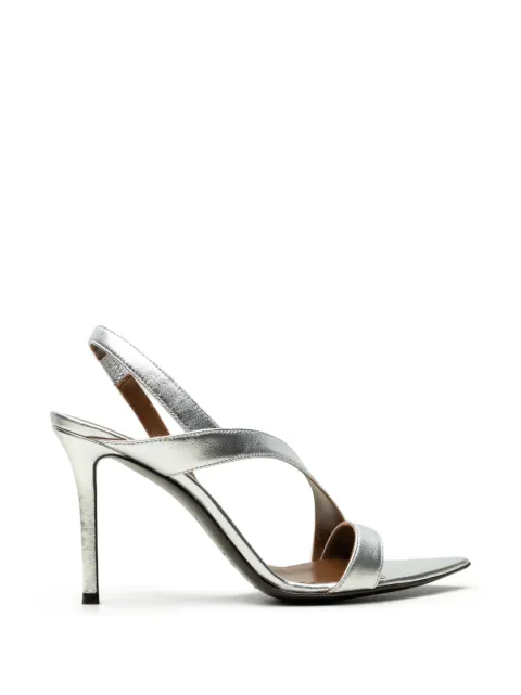 Giuseppe Zanotti Intriigo metallic-finish crossover-strap sandals Silver E600049