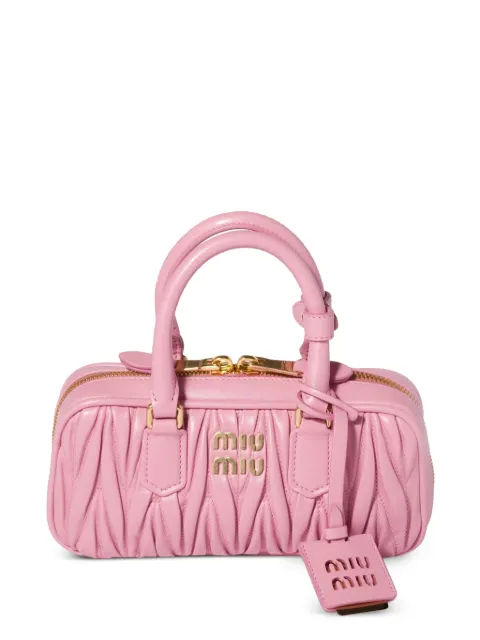 Miu Miu Arcadie matelassé nappa leather mini-bag Pink 5BP088VOOOAN88