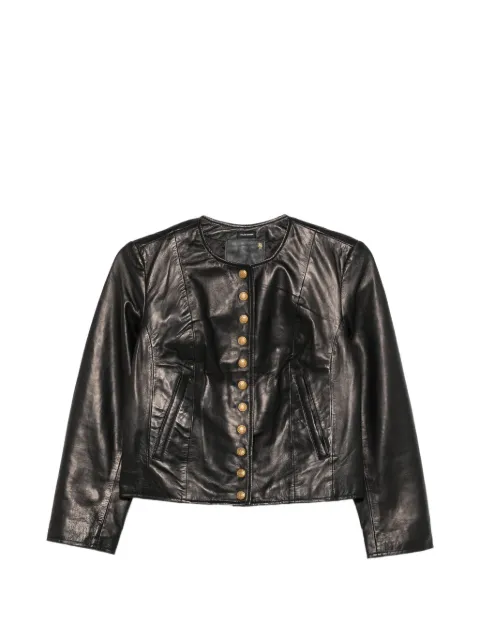 R13 button-up leather jacket Black R13WR615