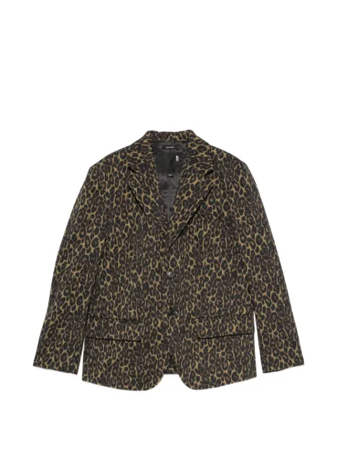 R13 leopard-print buttoned blazer Brown R13WR730
