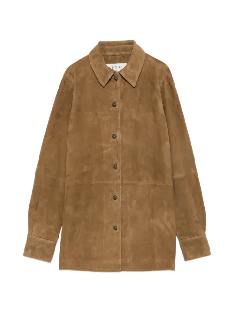 Róhe Pankou suede overshirt Brown 82019210