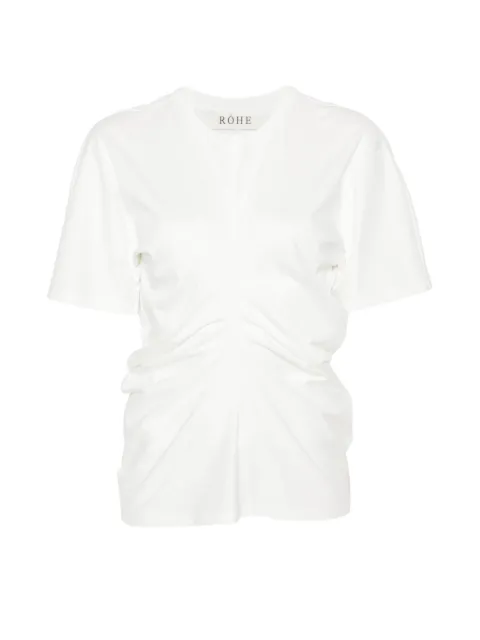 Róhe draped T-shirt White 42020245