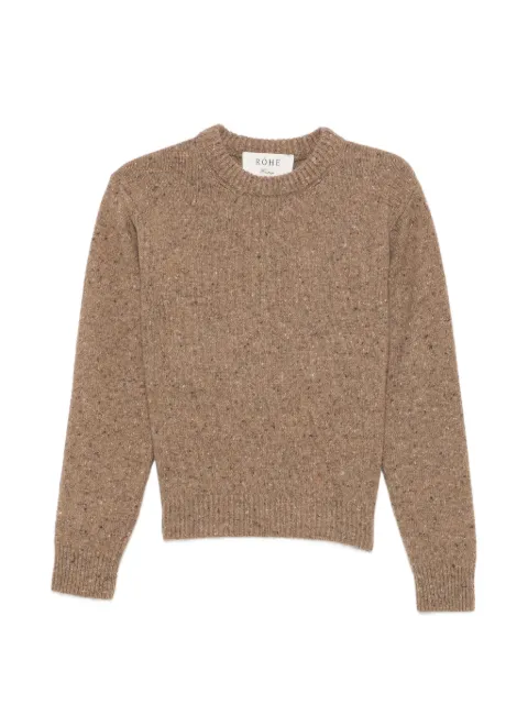 Róhe flecked-knit crew-neck sweater Neutrals 82023304