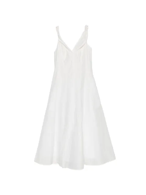 Róhe twisted-shoulder dress White 42033265