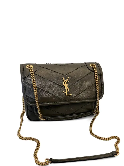 Saint Laurent mini Niki leather shoulder bag Green 8460870EN07