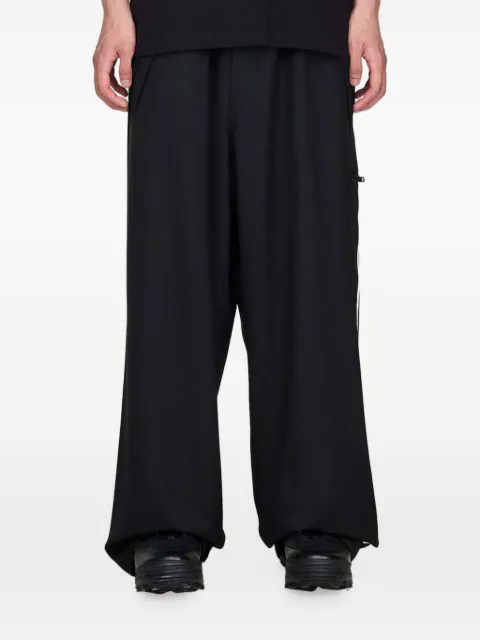 Y-3 side-stripe loose trousers Black MJX7275
