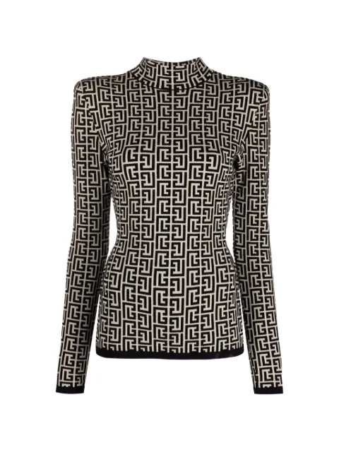 Balmain monogram sweater Neutrals WF0KF000K253