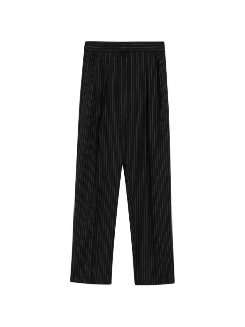 Max Mara pinstriped wool trousers Black SESAMOCO