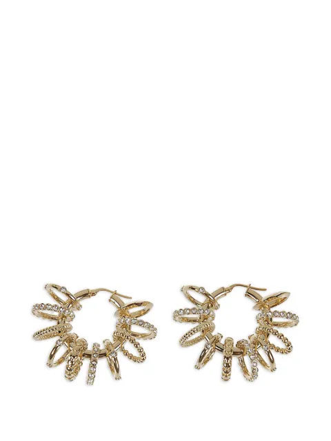 Amina Muaddi crystal hoop earrings Gold MULTIRINGHOOPBIGCRYSTAL