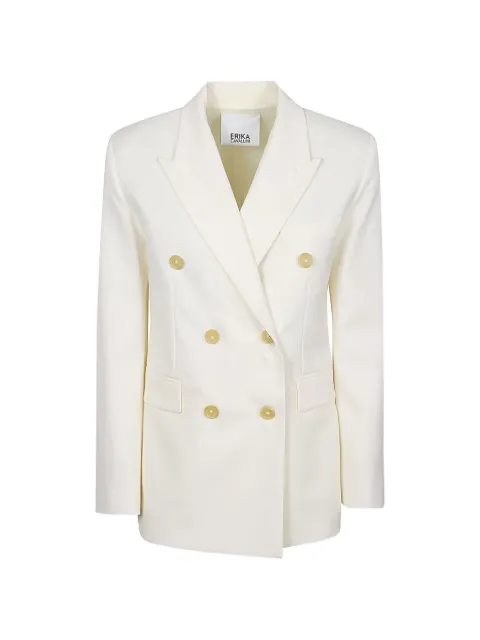 Erika Cavallini Alberta twill blazer Neutrals P4SH09A200