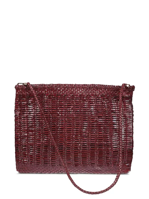 VIPERA Klimt woven-leather shoulder bag Red KLIMT