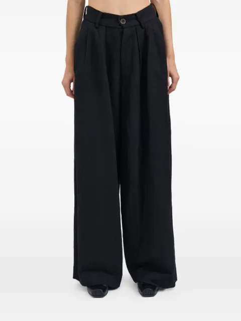 Uma Wang Polina pleated trousers Black MUW3008UW900