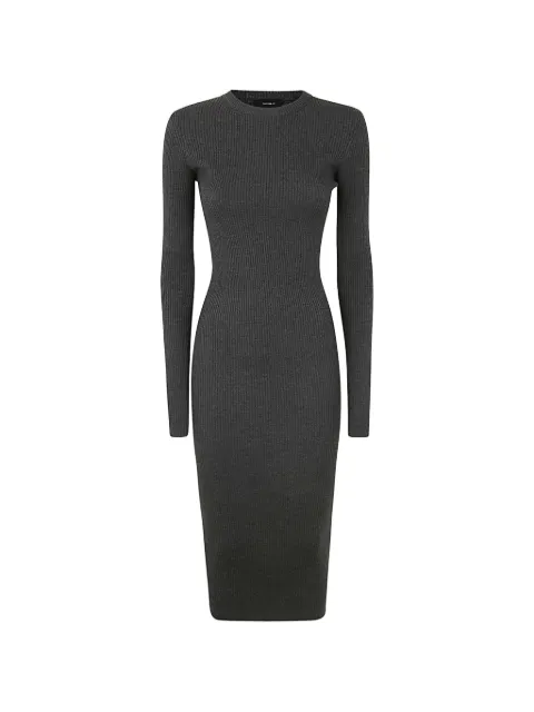 WARDROBE.NYC ribbed long-sleeve maxi dress Grey W5016PC