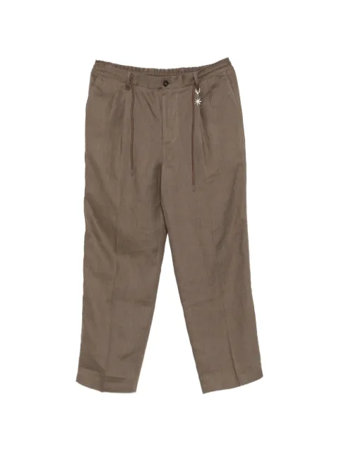Manuel Ritz drawstring-fastening pleated trousers Green 4032P1618263144