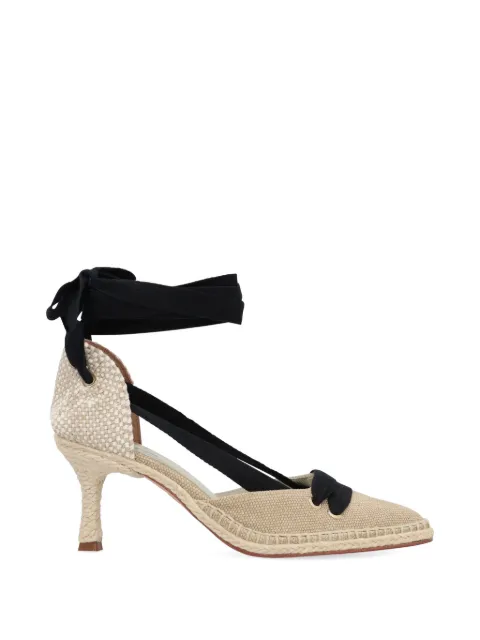 Castañer Manolo Blahnik Casta canvas heeled espadrilles Neutrals MANOLOMEDIUMSS