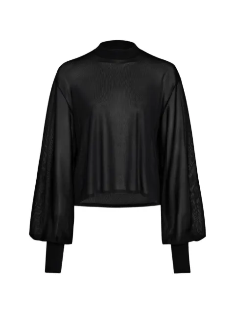 Alaïa semi-sheer sweater Black AA9G0038K030A