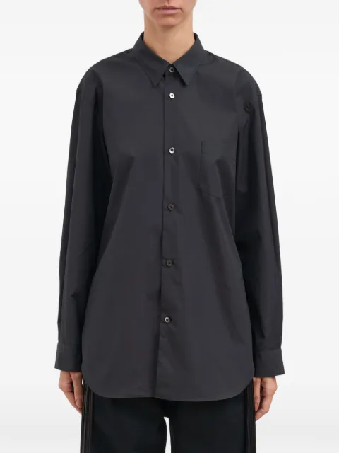 Junya Watanabe chest-pocket poplin shirt Black MJPB002