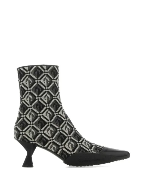 Marine Serre Moon Diamant ankle boots Black F057FW22WWOTCO001