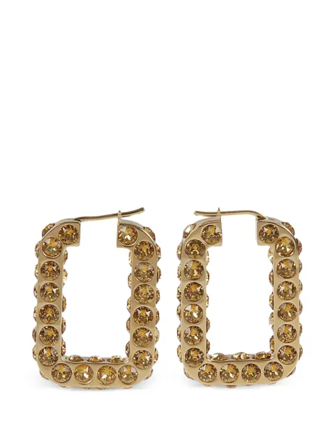 Amina Muaddi Charlotte crystal-embellishment earrings Gold CHARLOTTEHOOP