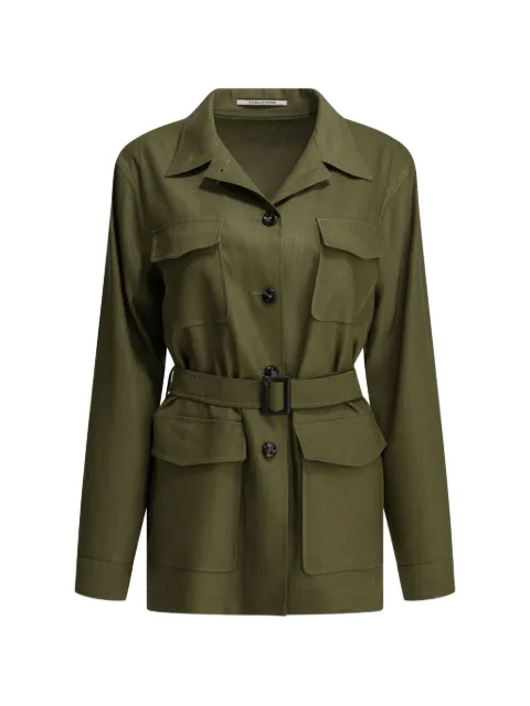 Tagliatore Lauren belted jacket Green JLAUREN340351EV998