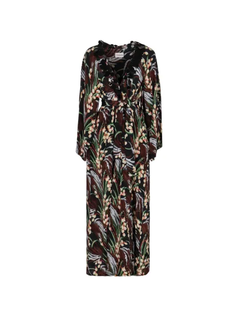 P.A.R.O.S.H. printed crepe dress Black D431706REACTION