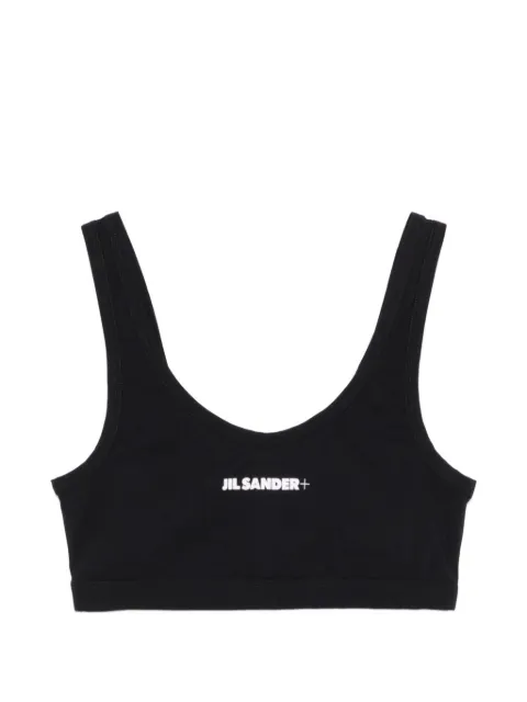 Jil Sander logo-print bikini top Black J40BR0006