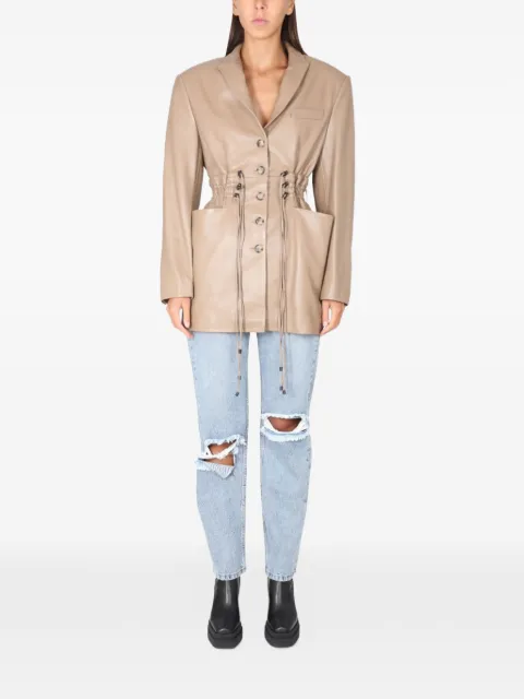 The Mannei gathered-wait blazer Neutrals IRBID