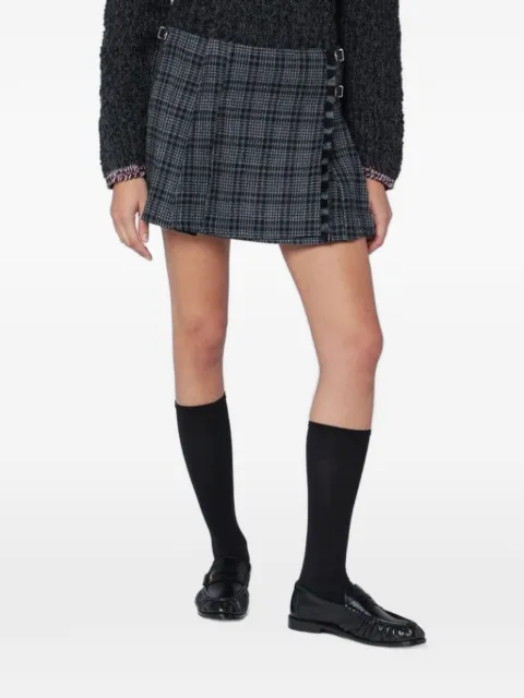 Durazzi Milano checked mini skirt Black FW25SK02TT0054