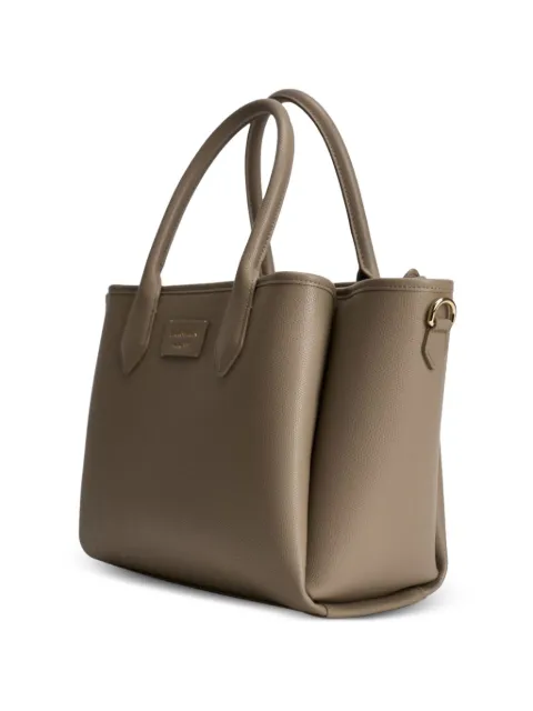 Emporio Armani medium top-handle leather tote bag Neutrals EW002329