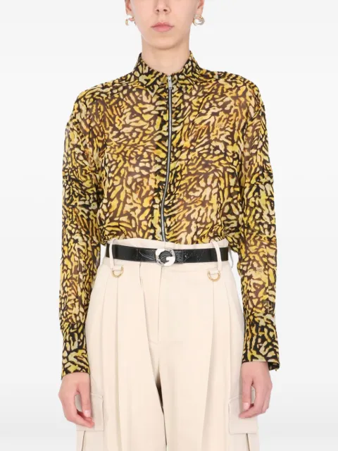 Givenchy zip patterned shirt Yellow BW60TA13QK