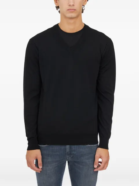 Paolo Pecora V-neck knitted sweater Black A009F0019000