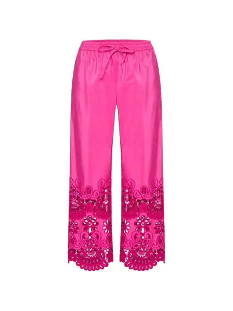 Valentino Garavani floral lace trousers Pink BRB5S98G6