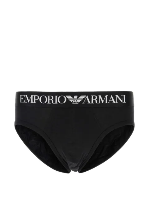 Emporio Armani logo-waistband briefs Black EM000230AF14133