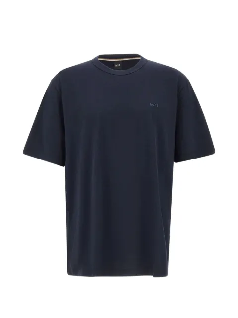 BOSS logo-print T-shirt Blue 50546404