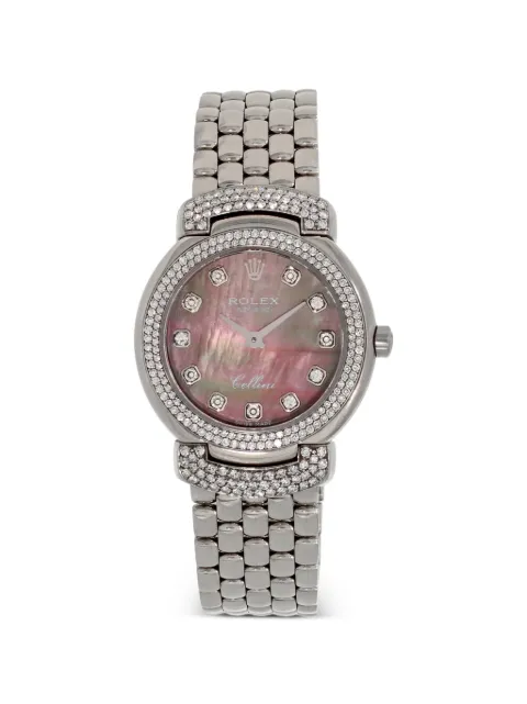 Rolex Mother of Pearl diamond 26mm Cellini watch Pink 6673