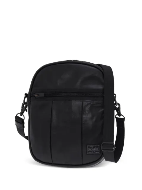 Porter-Yoshida & Co. zip leather shoulder bag Black 230108010