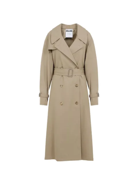 Moschino belted double-breasted coat Neutrals 242D06085419