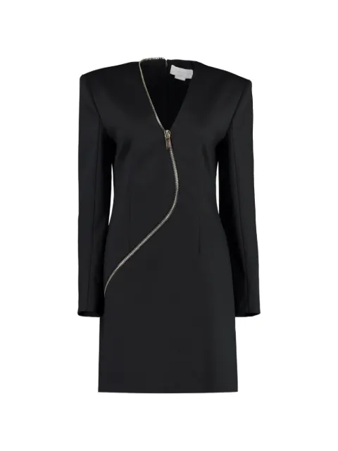 Genny zip V-neck mini dress Black 75AJO492N0062