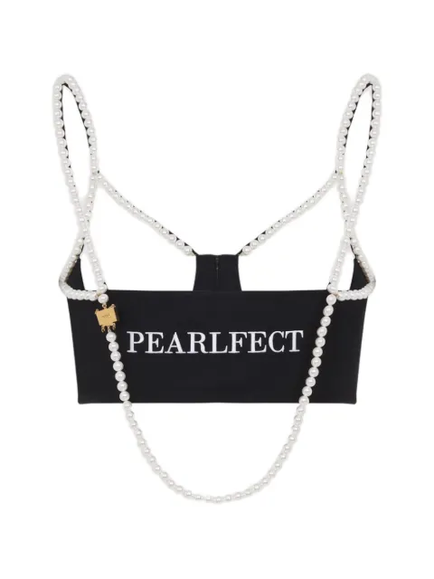 Moschino pearl-detail top Black 251D08070431