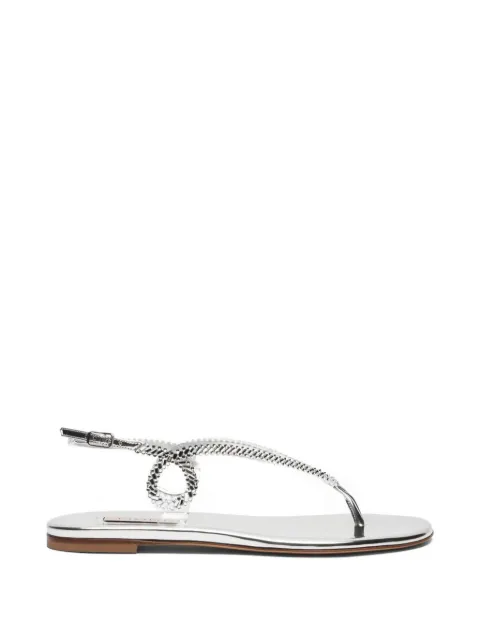 Casadei Josephine Thong flat sandals Silver 1N251B0101