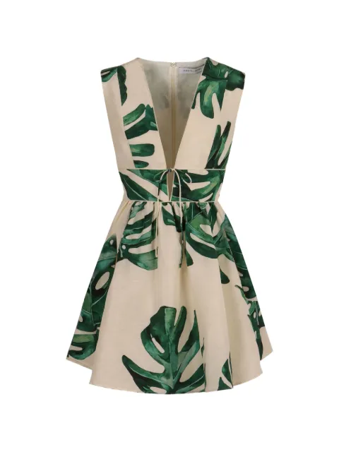 Raquel Diniz V-neck floral print dress Neutrals 5S03017NSL00020010101B