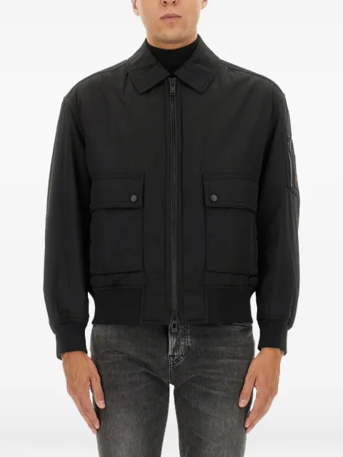 BOSS flap-pocket collared jacket Black 50543492