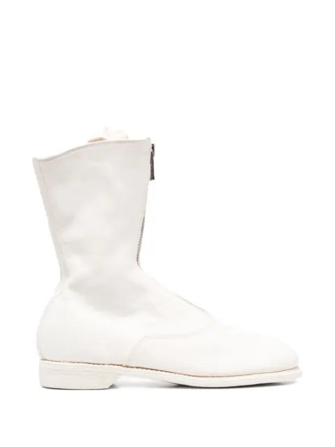Guidi front-zip ankle boots White 310SOFTHORSE093