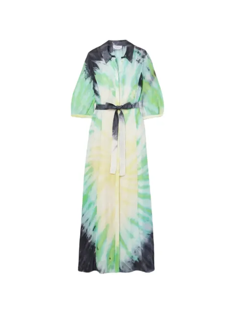 Gabriela Hearst Daisy tie-dye belted dress Green 3244074